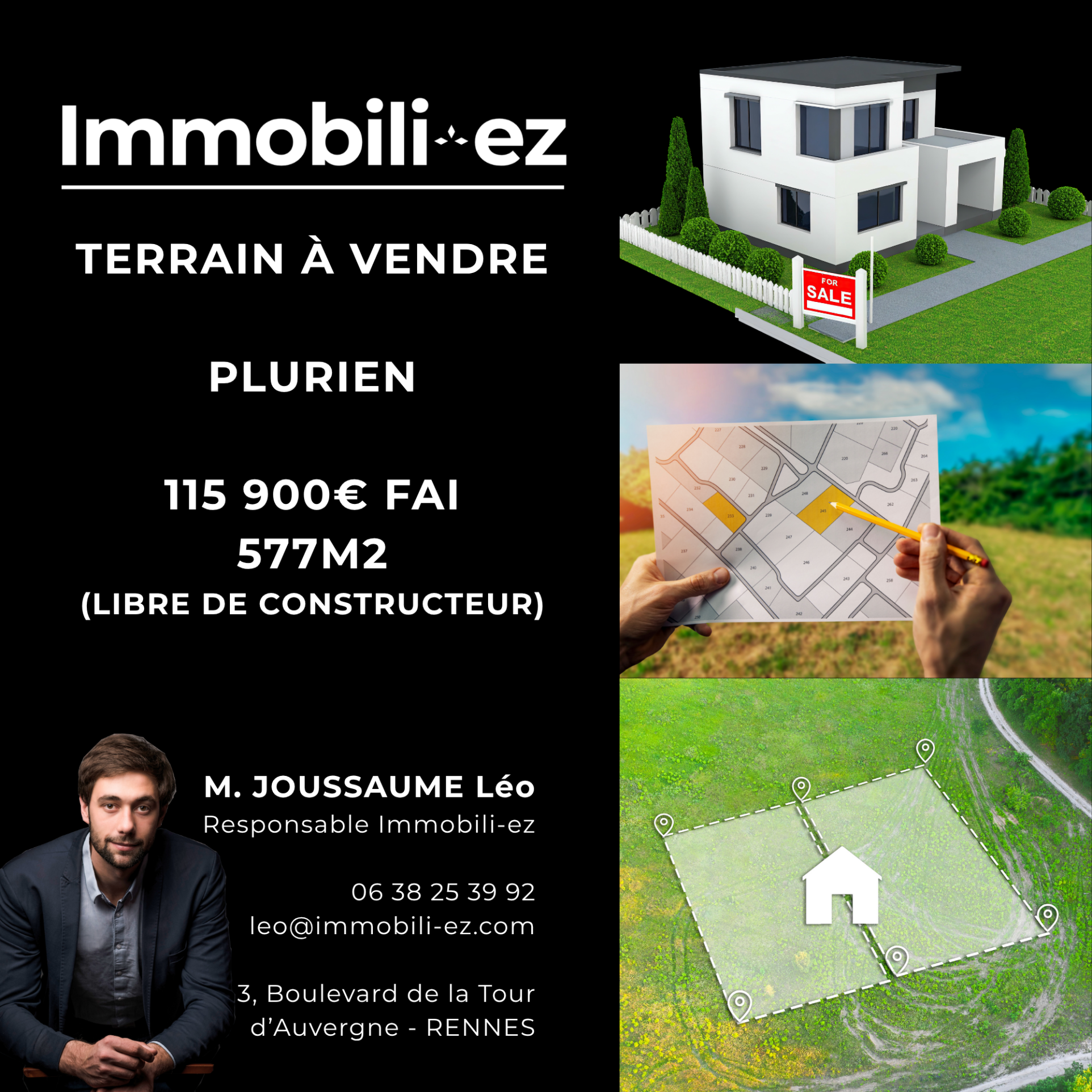 Terrain constructible à vendre à Plurien, 577 m² – photo 1 sur 4