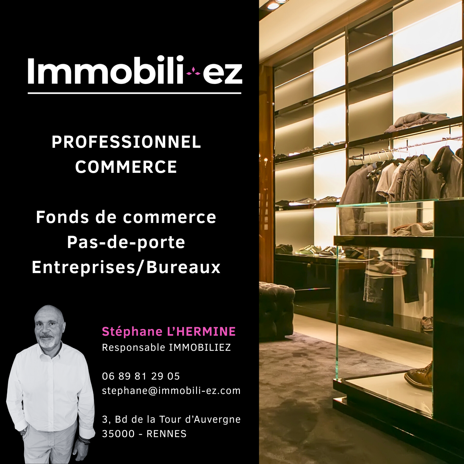 Local commercial à vendre à Rennes, 32 m² – photo 1 sur 1